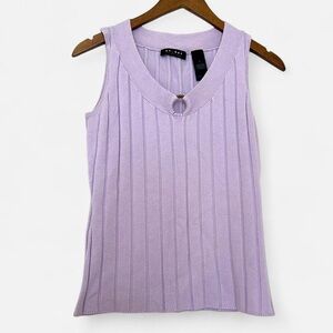 Y2K Lilac Ribbed Tank Top